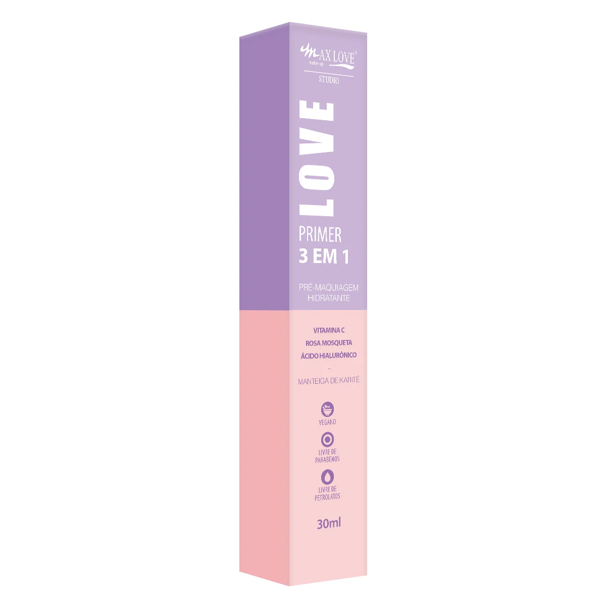 Primer Facial e Hidratante 3 Em 1 - Max Love