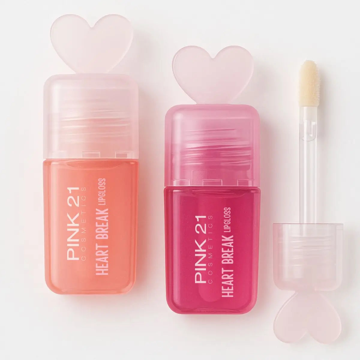 Lip Gloss com Glitter Heart Break Pink 21 - Brilho Intenso e Hidratação