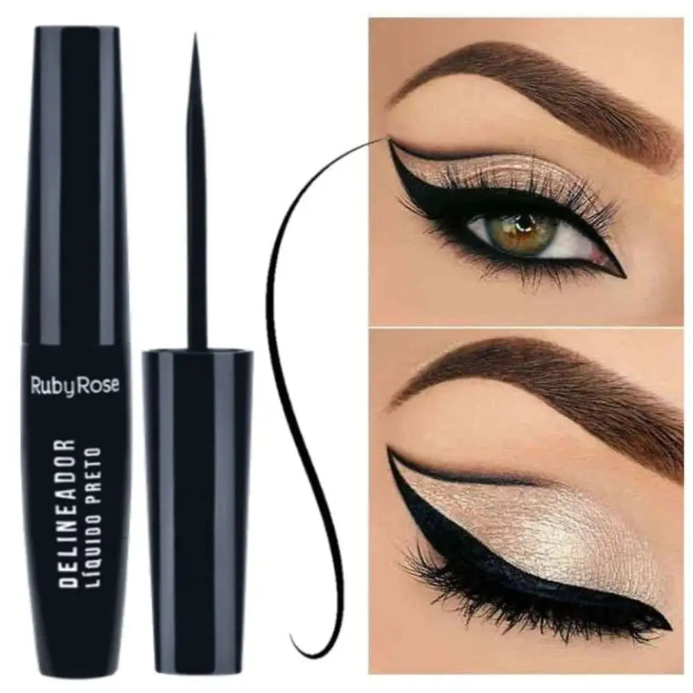 Delineador Líquido Preto Ruby Rose HB8406