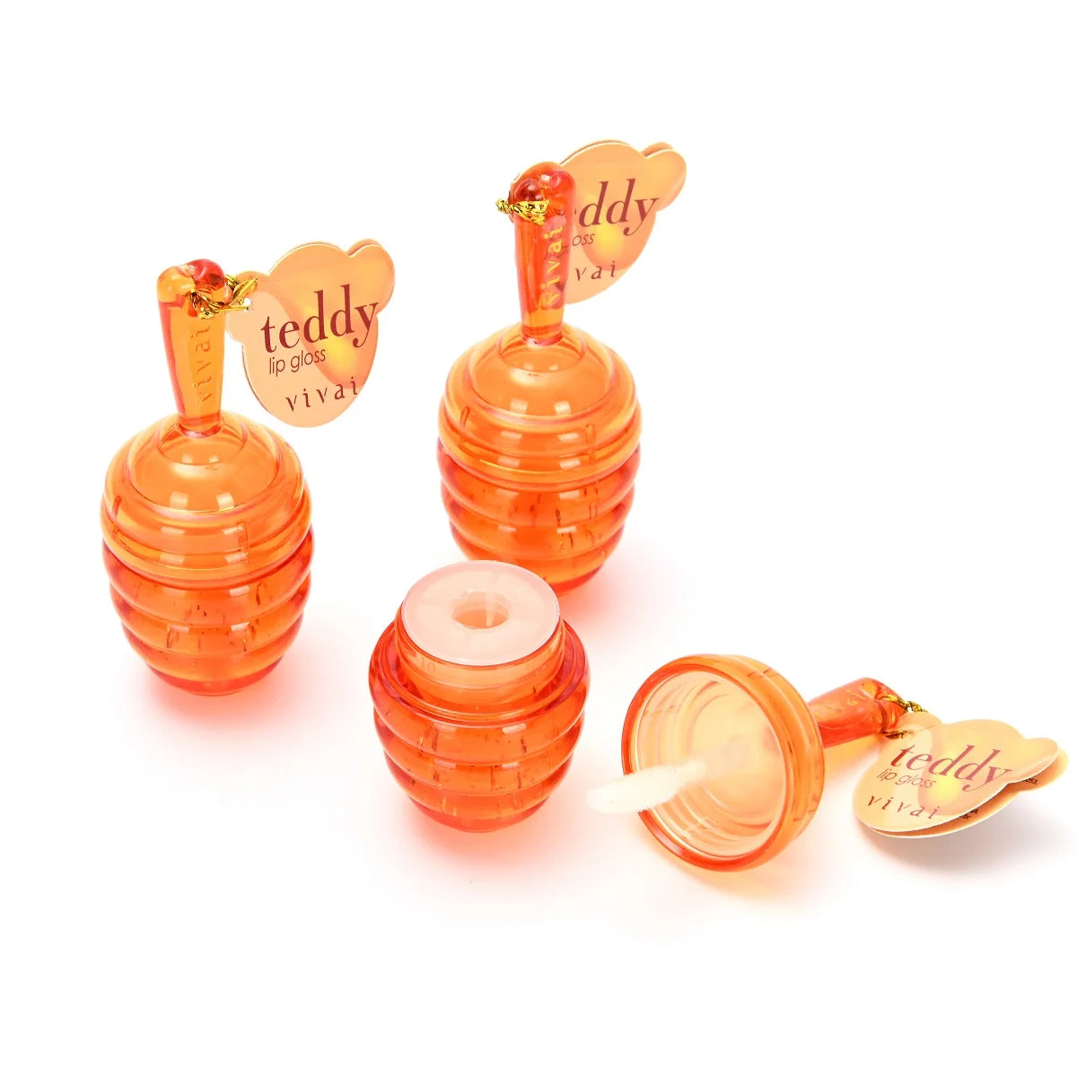 Lip Gloss Hidratante Potinho de Mel Teddy – Brilho Espelhado & Aroma Suave