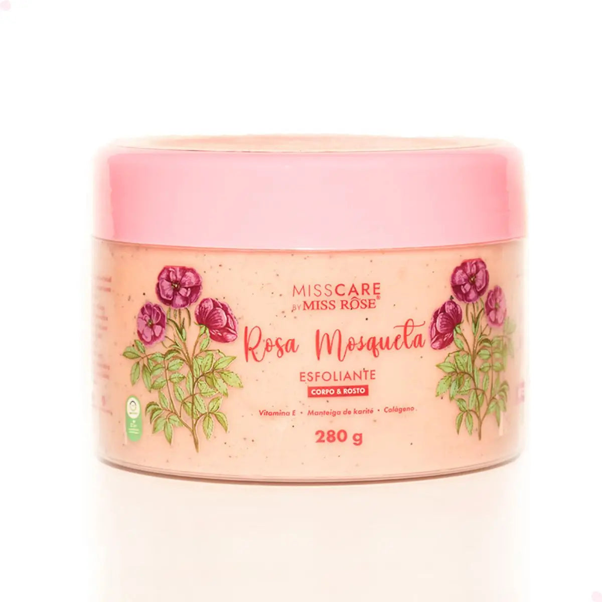 Esfoliante Rosa Mosqueta Miss Care – Renovação Profunda, Colágeno e Ácido Hialurônico