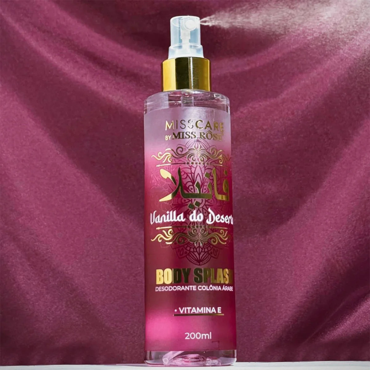 Body Splash Árabe Vanilla do Deserto Miss Rôse - Baunilha Real & Oud 200ml