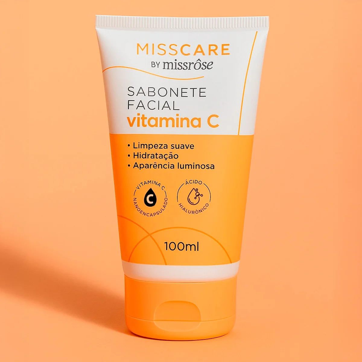 Sabonete Facial Vitamina C Miss Rôse - Limpeza Iluminadora e Colágeno 100ml