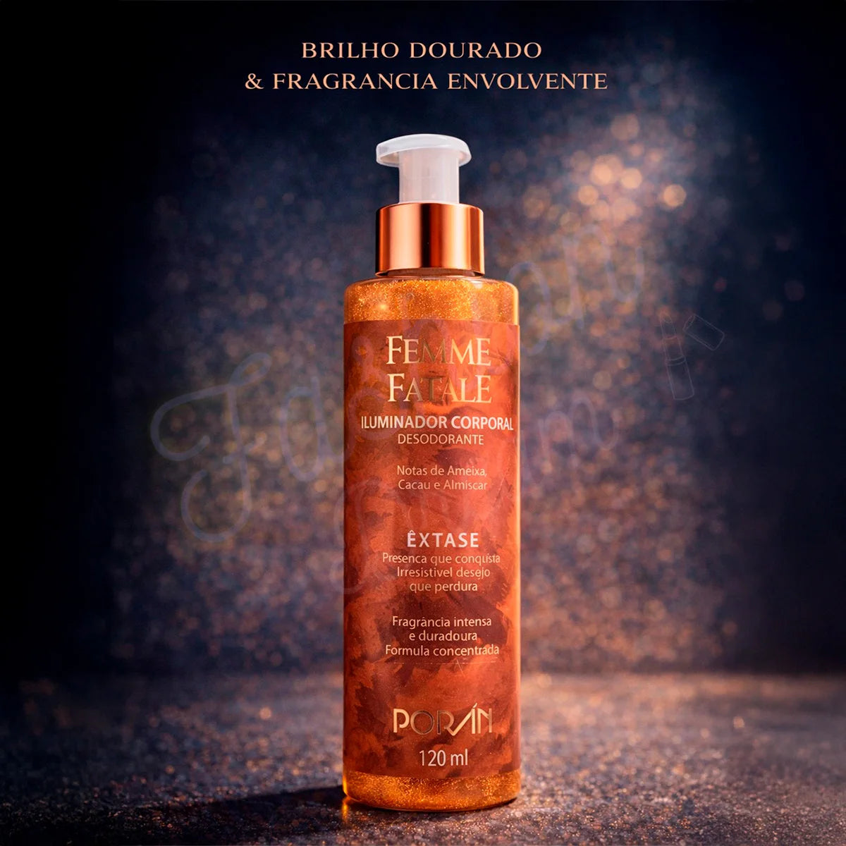 Iluminador Corporal Femme Fatale Glow - 120ml Porán