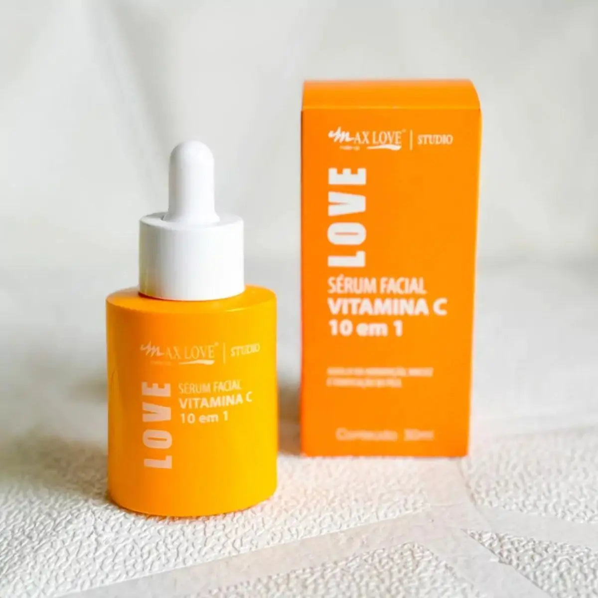 Sérum Facial Vitamina C 10 em 1 Max Love - Tratamento Antioxidante e Hidratante