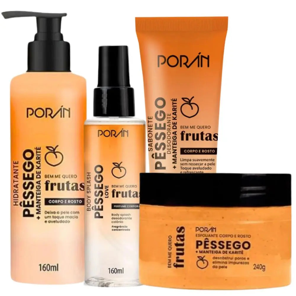 Kit Ritual de Pêssego Porán - Experiência Completa 4 Itens