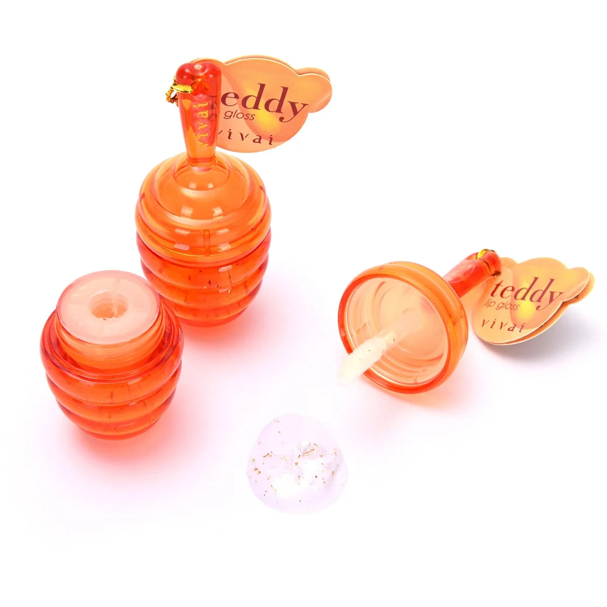 Lip Gloss Hidratante Potinho de Mel Teddy – Brilho Espelhado & Aroma Suave